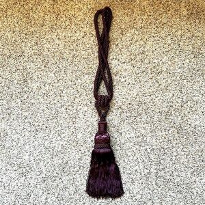 Large Burgundy Curtain Drapery Tieback Tassle
